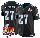 Men & Women & Youth Philadelphia Eagles #27 Quinyon Mitchell Black 2025 Eagles Logo Super Bowl LIX Patch New F.U.S.E. Vapor Untouchable Limited Stitched Jersey Dzhi,baseball caps,new era cap wholesale,wholesale hats